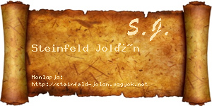 Steinfeld Jolán névjegykártya