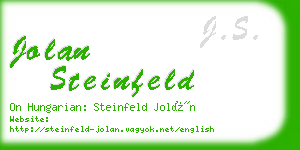 jolan steinfeld business card